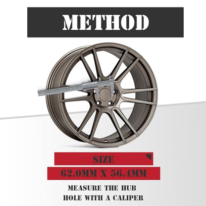 KitsPro 2.4Inch 62MM Wheel Center Caps, Pack of 4 (Chrome, Outer 62MM, Inner 56MM) - color: Chrome, size: Outer 62MM , Inner 56MM w/ 3.3MM Clip