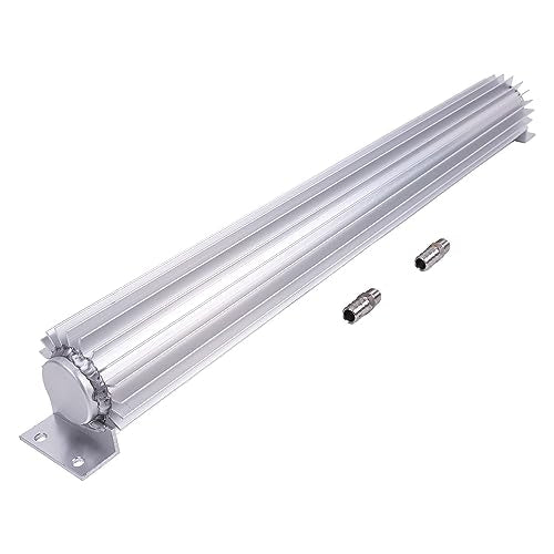 AIVWUMOT 24" Universal Finned Aluminum Dual Pass Transmission Trans Oil Cooler