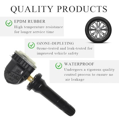 Yourkar 4 PCS TPMS 20008 Tire Valve Stem, Snap-in Tubeless Tire Pressure Sensor Valve Stem Replacement, Valve Stem for Commander, Lucerne, Avenger, Charger, Car Accessories