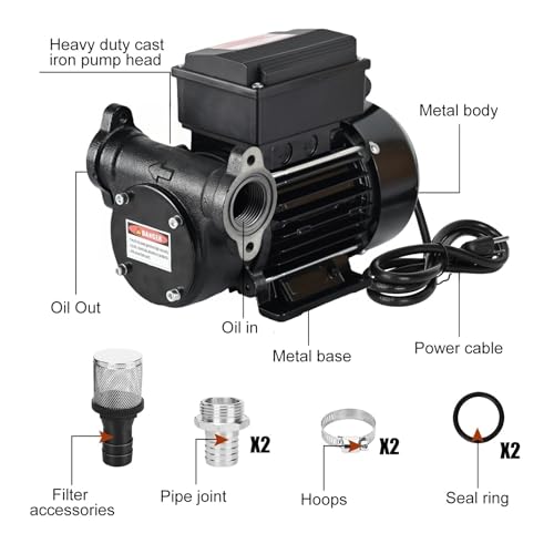 Diesel Transfer Pump 110V 20GPM Oil Transfer Pump - Diesel, Kerosene, Biodiesel, Light Fuel Oil - style: 110V20GPM-Diesel