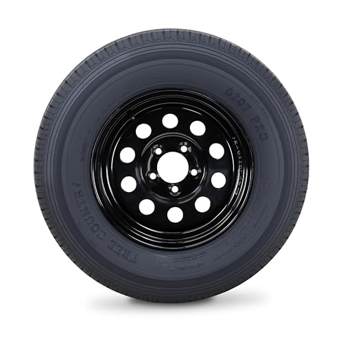 Free Country Trailer Tire Wheel ST185/80R13 8-Ply D 99N 5X4.5 Black Mod Rim - size: ST185/80R13 /8PR