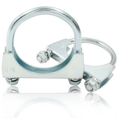 2-1/2" U Bolt Muffler Exhaust Clamp， Pack of 2 - size: 2-1/2",2PCS