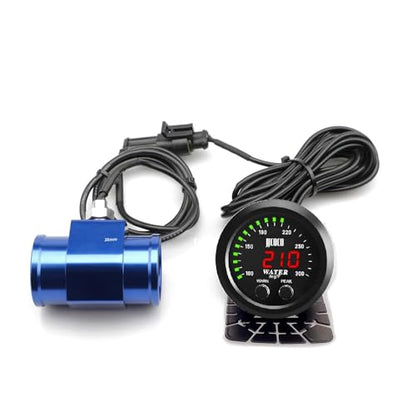 52mm Water Temperature Gauge with Joint Pipe Adaptor 38MM - color: Green, size: Joint Pipe: 38MM Blue