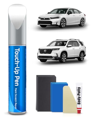 NH-578 Taffeta White Touch Up Paint Kit Compatible with Honda Exact Match Car Scratch Repair Touch Up Paint Kit - color: Taffeta White(NH-578) compatible with Accord/Civic/CR-V/Element/Fit/Insight/Odyssey-models/Pilot/Prelude/Ridgeline
