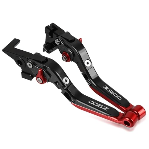 Z900 Motocycle Brake Clutch Levers Set Foldable Extendable - color: Brake Clutch Levers-red+black