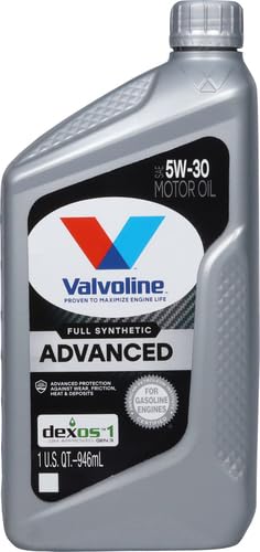 Valvoline Advanced Full Synthetic SAE 5W-30 Motor Oil 1 QT (Pack of 6) - size: 1 QT (Pack of 6), style: Advanced Protection