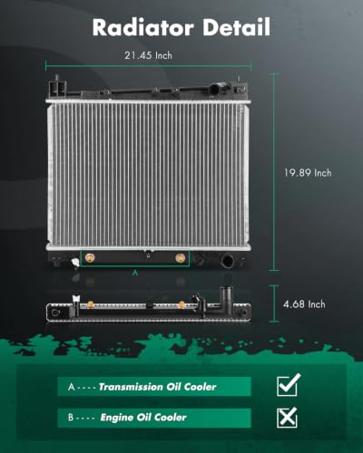 SCITOO Engine Coolant Aluminum Radiator for 2004-2006 for Scion for xA 1.5L - size: 2305