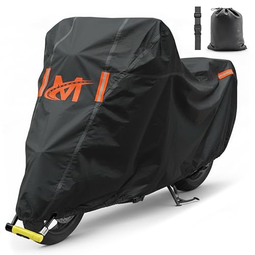 Mockins 91"x49"x39" Large Motorcycle Cover Heavy Duty Dual-Layer Protection - size: Motorcycle - Large - 91"x49"x39"
