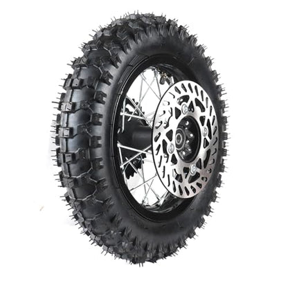 12mm Axle Rim Wheel with 80/100-10 3.00-10 Tire Tube+420 Rear Chain Sprocket+brake disc For Apollo SSR 70cc 110cc 125cc XR CRF Dirt Pit Bike Mini Motorcycle