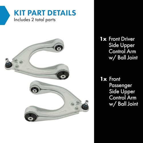 TRQ Front Upper Control Arm with Ball Joint Set Driver and Passenger Side - style: PSA62285