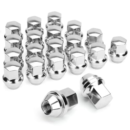 Dynofit M14x1.5 Lug Nuts for 2012-2018 Ram 1500,2019-2026 Jeep Wrangler - color: Chrome, size: M14x1.5,1.5",Jeep