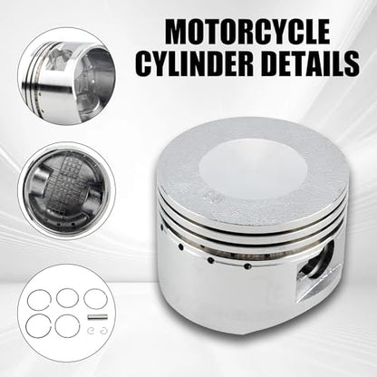 52.4mm Piston Ring Rebuild Kit for 4-Stroke 1P52FMH Horizontal Engine 110cc ATV Dirt Pit Bike Go Karts Quad 4 Wheeler Dune Buggys Motorcycle - color: Piston Ring Rebuild Kit