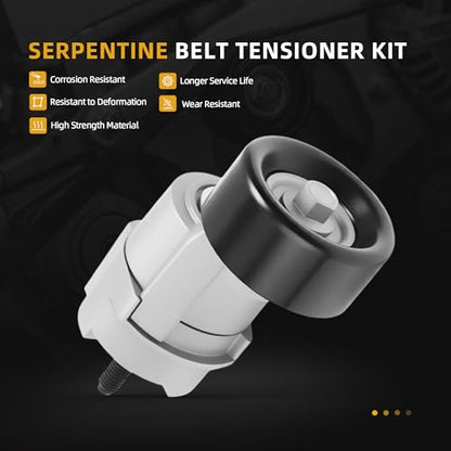 Belt Tensioner Serpentine Belt Idler Pulley Kit for Hyundai Sonata 11-24 - size: for Tucson/Sonata 2011-2014