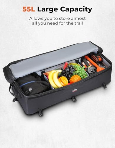 KEMIMOTO Upgrade ATV Storage Bag Rear Seat Gear Bag Four Wheeler Cargo Bag