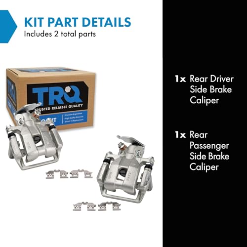 TRQ Rear 2 Piece Brake Caliper Set - style: CLA32413
