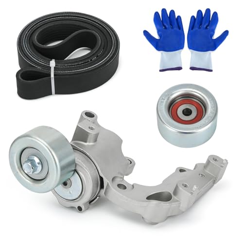 Drive Belt Tensioner and Idler Pulley Serpentine Belt Kit Compatible with Lexus IS250 ES350 Rx350 for Toyota Avalon Rav4 Sienna Camry Highlander Venza 3.5L V6 Replace 89374 7PK1550 1662031021 - size: 89374