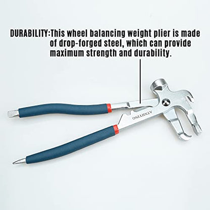 Wheel Weight Pliers, Wheel Balancing Weight Hammer Tool for Repair Remover Tire