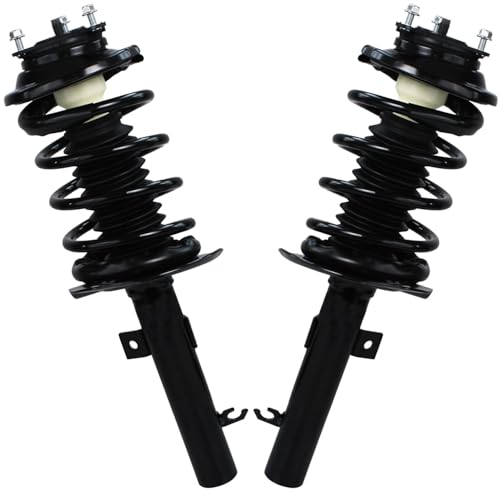 Detroit Axle - Front Steering Knuckles & Wheel Hub Bearing Struts w/Coil - size: 6AQU47692/ strut shock sway kit