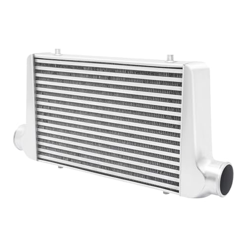 Universal Intercooler Aluminum Intercooler Front Mount 3" Inlet & Outlet Direct Replacement for Any Turbo Charger System Silver (25x12x3" 3") - size: 25x12x3" 3"