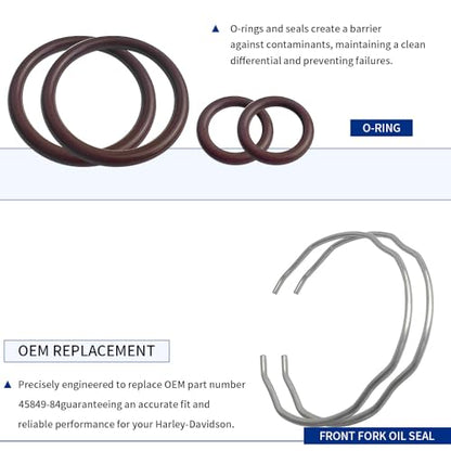 41mm Front Fork Seal Driver Kit Compatible for harley davidson, Softail, Dyna, Electra Glide, Fat Boy, Road King, Street Glide OEM#45849-84