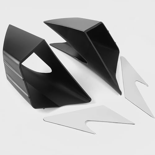WOOGA Motorcycle Side Winglet,Motorcycle Side Spoiler Front Fairing Aerodynamic Winglets Air Deflector Wing Compatible with Ho&n&da CBR650R 2019-2023 Su&zu&ki GSX250R (Matte Black) - color: Matte Black