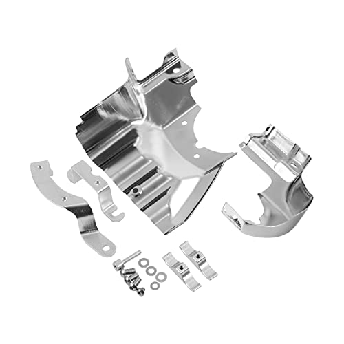 TCT-MOTORPARTS Chrome Engine Transmission Interface Cover Fits for Harley Softail 2007-2017 - color: Chrome