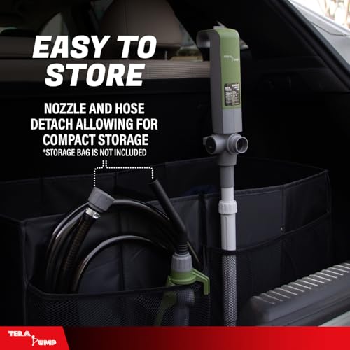 TERA PUMP Fuel Transfer Pump w/Quick Flow Control Nozzle - style: 10 ft Pump (Rechargeable)