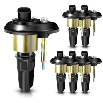 MAS Set of 6 Ignition Coils Pack Compatible with Rainier Chevrolet Trailblazer EXT GMC Envoy Isuzu Ascender Oldsmobile Bravada 9-7x 4.2 L6 Replacement for UF303 C1395 52-1743 - style: DQ50164x6