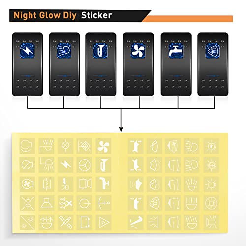 Nilight - 90109D 4 Gang Aluminum Rocker Switch Panel Toggle Dash 5 Pin ON/Off Pre-Wired Rocker Switch Blue Backlit Switch for Automotive Car Marine Boat RV,2 Years Warranty - color: Blue, size: 4 Gang