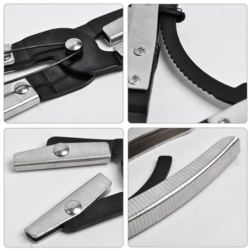 3pcs Ratcheting Hose Pinch Off Pliers Set, 8in 10in 12in Hose Clamps Pliers for Automotive, Radiator, Fuel & Coolant Lines