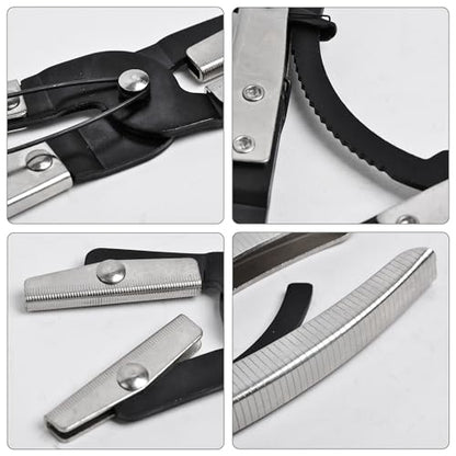 3pcs Ratcheting Hose Pinch Off Pliers Set, 8in 10in 12in Hose Clamps Pliers for Automotive, Radiator, Fuel & Coolant Lines