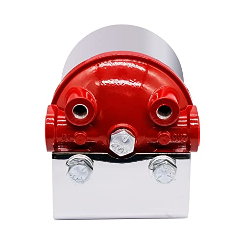 Winnewfuture Inline Canister Large Hot Rod Fuel Filter Housing Frame 3/8 NPT Inlet Outlet Racing 10 Micron Fits for Ford Rat Hot Street Rod SBC BBC