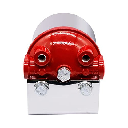 Winnewfuture Inline Canister Large Hot Rod Fuel Filter Housing Frame 3/8 NPT Inlet Outlet Racing 10 Micron Fits for Ford Rat Hot Street Rod SBC BBC