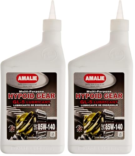 Amalie (73156-56) API GL-5 Certified 85W-140 Hypoid Multi-Performance Gear Oil - 1 Quart (Pack of 2) - size: 1 Quart (Pack of 2)