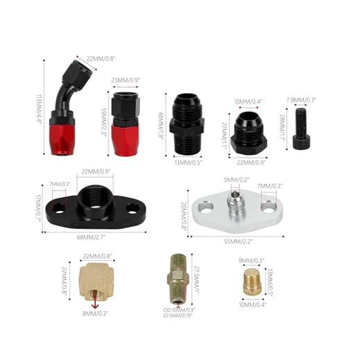 Turbo Oil Drain Line Kit for T3/T4/T04E/T60/T61/T70