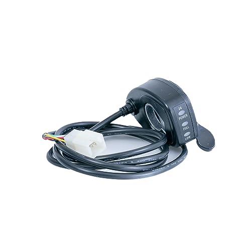 AlveyTech Variable Speed Thumb Throttle for Razor GFD Fury & Razor Ground Force Drifter (Versions 3+) - Premium 6-Wire Throttle with Connector Pins & Battery Level Indicator, Replacement Go-Kart Parts