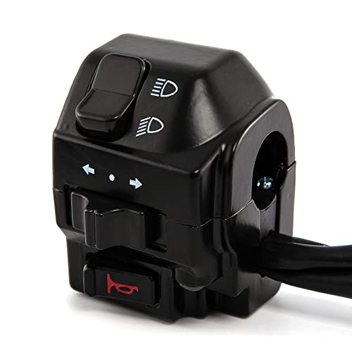 Motorcycle Handlebar Switch Universal 7/8" 22MM Electric Hand Control Switch Fit for Fog Lamp Horn Signal Wires Ignition Stop Control