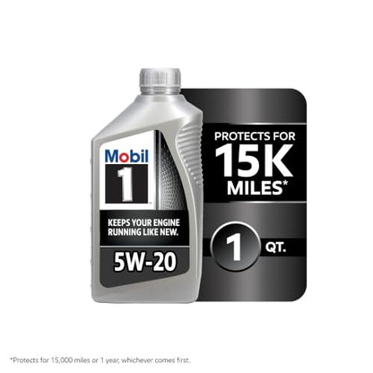 Mobil 1 Advanced Full Synthetic Motor Oil 5W-20, 6-pack of 1 quarts - size: 1 Quart (Pack of 6)