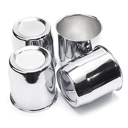 4Pcs 3.27" OD 3.54" H Push Through Trailer Wheel Center Cap for Rim - color: Chrome, size: 3.27" Hub 3.46" H
