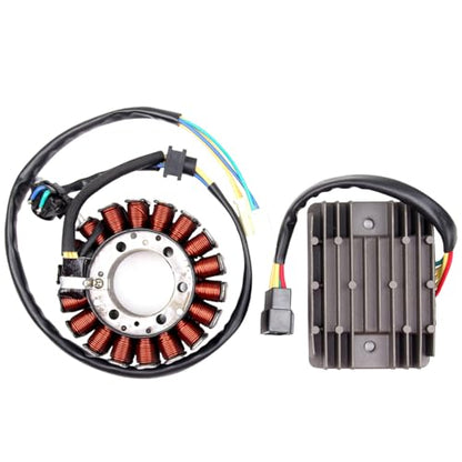 New Magneto Coil Stator Voltage Regulator Rectifier Kit Compatible with Suzuki Hayabusa 1300 GSX1300 R/RA/RAZ/RZ 1999-2007 Replace 32101-24F00 32101-24F10 32800-33E21 32800-44D11