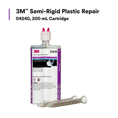 3M Semi-Rigid Plastic Repair 04240, Strong Adhesion, 200 mL Cartridge