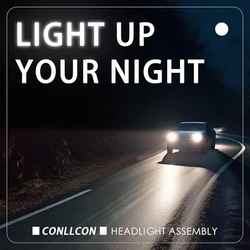 Headlights Assembly Compatible with 2015-2019 Chevy Silverado 2500HD - size: Chrome Right Side
