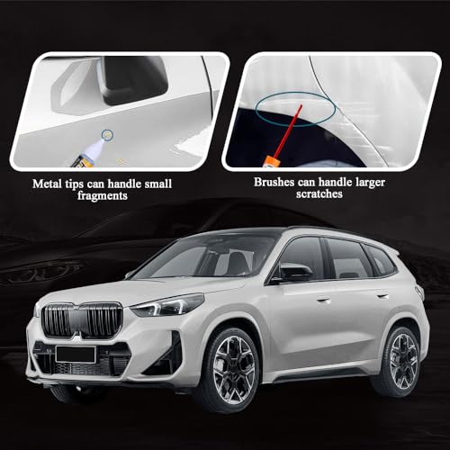 Touch Up Paint for Cars, Automotive Paint Scratch Repair, Two-In-One Car Touch Up Paint Fill Paint Pen, Car Accessories Scratch Remover Pen Universal for Scratch Repair Various Cars (Silver) - color: Silver