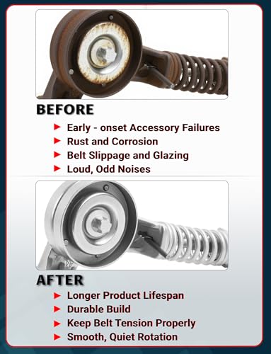 Serpentine Drive Belt Tensioner w/Pulley Kit for 2013-2020 Encore L4 1.4L - size: 38344