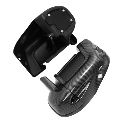 TCT-MOTORPARTS Carbon Fiber Lower Vented Leg Fairing Glove Box Fit For Harley Road King, Street Glide, Electra Glide, Ultra-Classic 1983-2013 - color: Gloss Carbon Fiber