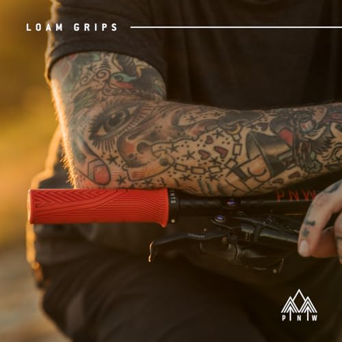 PNW Components Loam MTB Bike Grips – Mountain Bike Handlebar Grips - color: Moss Green, size: Standard
