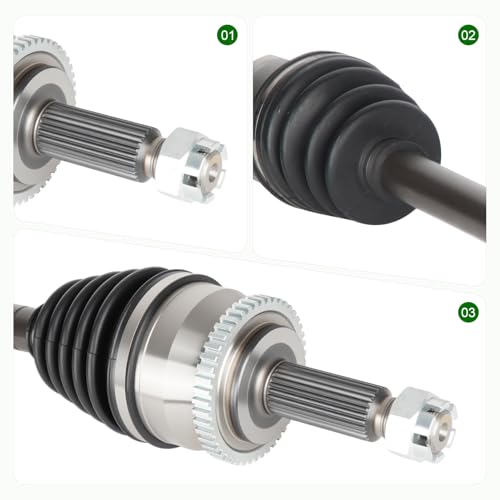 2PCs Front CV Axle Shafts Assembly Fit for Hyundai Sonata 2.4L L4 FWD 2011-2014, Automatic Transmission Only, [w/ABS Exc. Hybrid], Left and Right Side