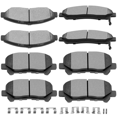SCITOO Ceramic Front Rear Disc Brake Pad Set For Honda For Pilot 2009-2011 - size: Front D1280 & Rear D1281 [8PCS]
