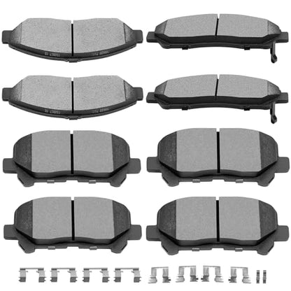 SCITOO Ceramic Front Rear Disc Brake Pad Set For Honda For Pilot 2009-2011 - size: Front D1280 & Rear D1281 [8PCS]