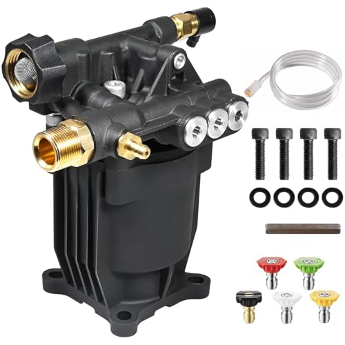 YAMATIC Pressure Washer Pump 3/4" Shaft Horizontal Max 3400 PSI 2.5 GPM - color: Black, size: 3400 PSI